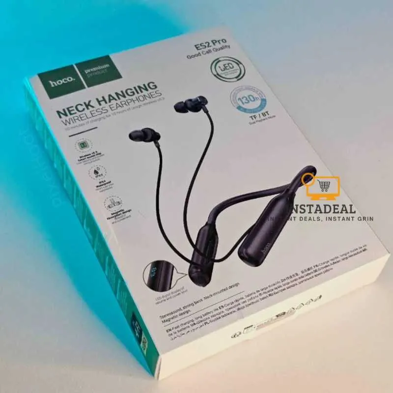 Hoco ES2 Pro Wireless Neckband – Black