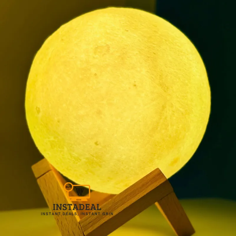 Rechargeable 3D Moon Lamp With Remote 8cm