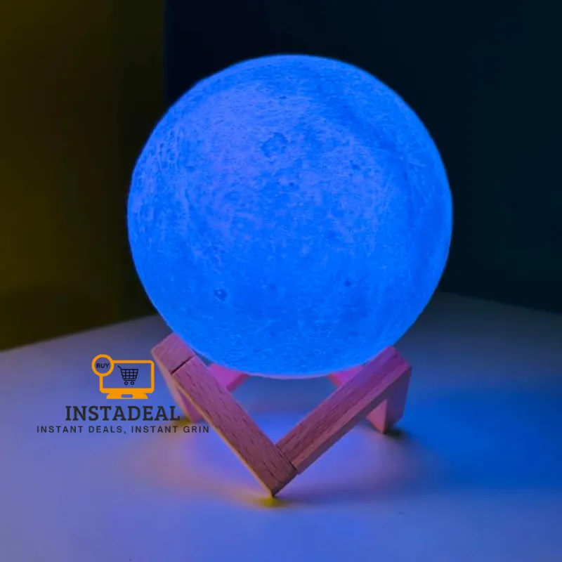 Rechargeable 3D Moon Lamp With Remote 8cm - Image 4
