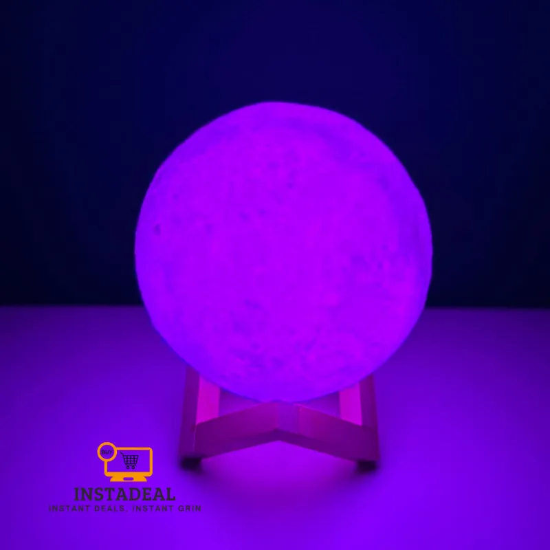 Rechargeable 3D Moon Lamp With Remote 8cm - Image 6