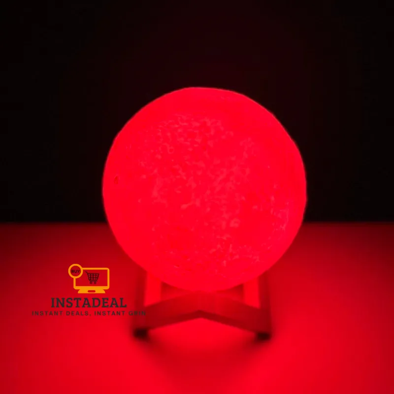 Rechargeable 3D Moon Lamp With Remote 8cm - Image 7
