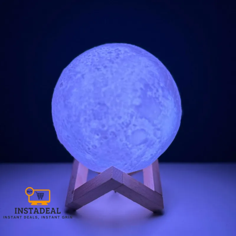 Rechargeable 3D Moon Lamp With Remote 8cm - Image 10
