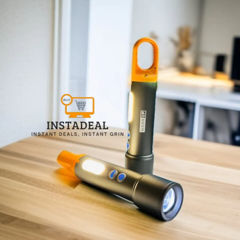 GearUP K57 Multifunctional Rechargeable Torch, Flashlight Zoomable LED Flashlight