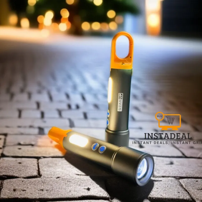 GearUP K57 Multifunctional Rechargeable Torch, Flashlight Zoomable LED Flashlight - Image 3
