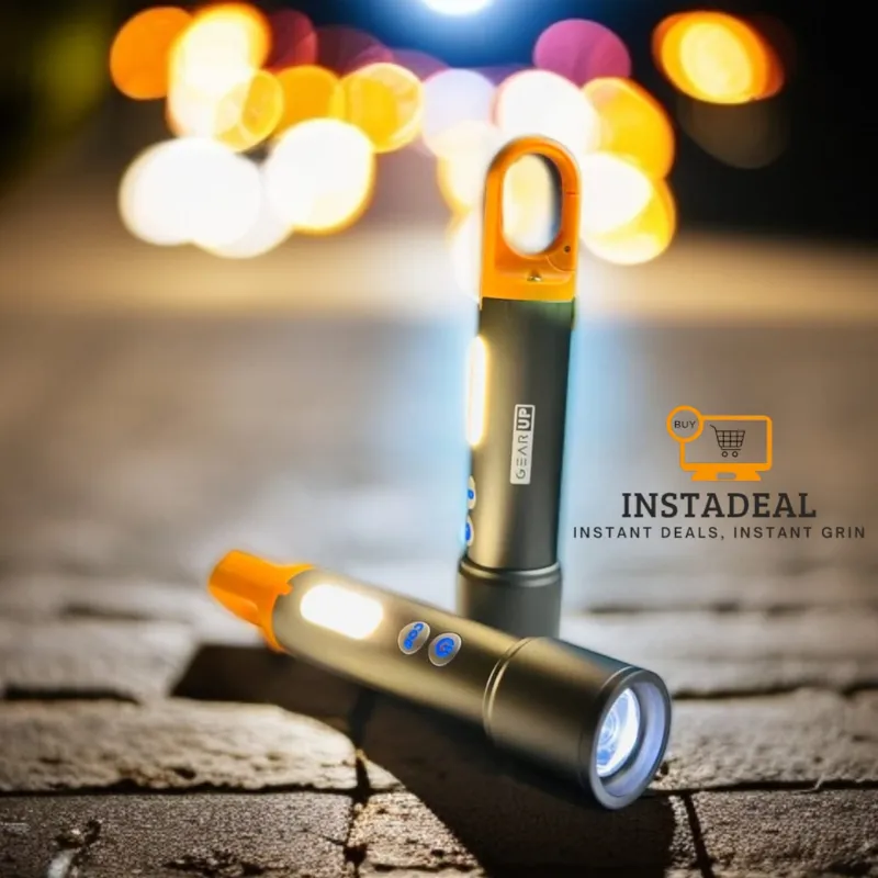 GearUP K57 Multifunctional Rechargeable Torch, Flashlight Zoomable LED Flashlight - Image 4