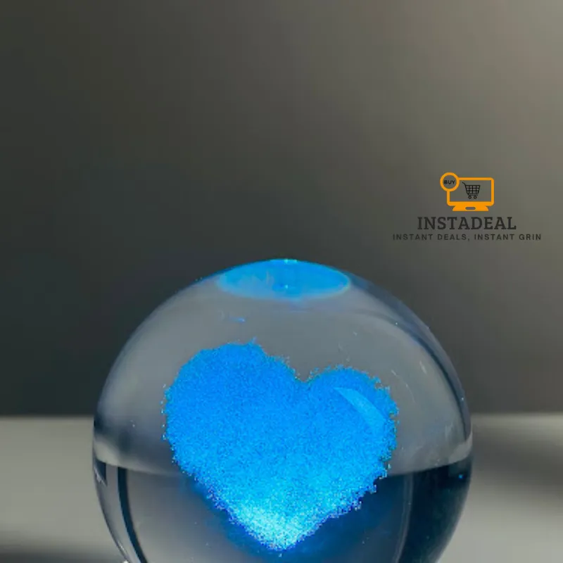 3D Crystal Ball – Cloud Love Shape (7 Color Base) - Image 6