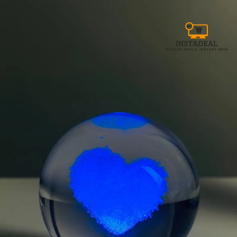 3D Crystal Ball – Cloud Love Shape (7 Color Base) - Image 7