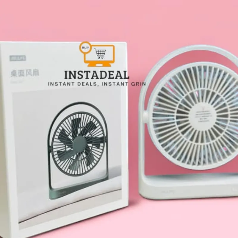 JISULIFE FA19A DC Fan, Run Directly With USB Power From Power Bank Or Solar (Without Battery)