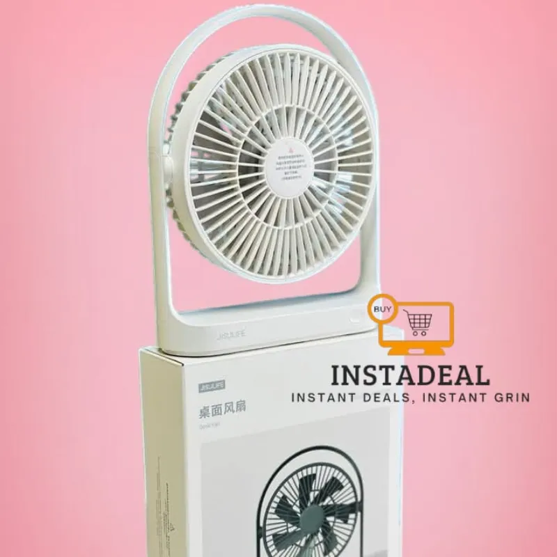 JISULIFE FA19A DC Fan, Run Directly With USB Power From Power Bank Or Solar (Without Battery) - Image 4
