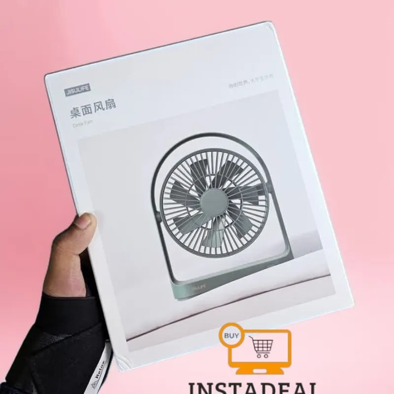 JISULIFE FA19A DC Fan, Run Directly With USB Power From Power Bank Or Solar (Without Battery) - Image 5