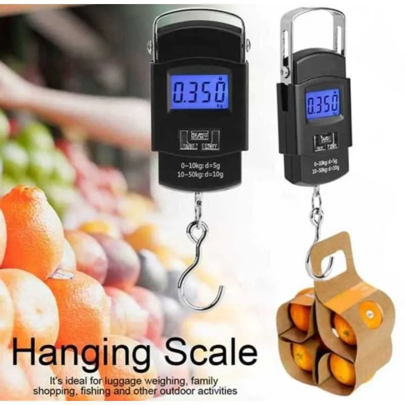 Portable Digital Weight Scale With LED Backlight (Up To 50kg)