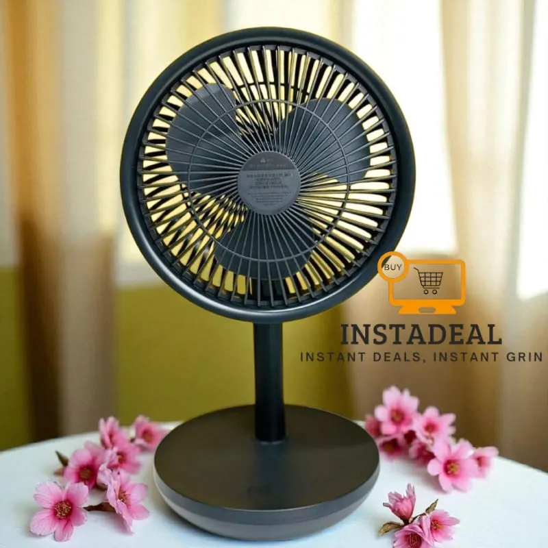 Xiaomi AISOLOVE F5 Pro Rechargeable Fan 4000mAh with Swing & Extendable- Black Color - Image 5