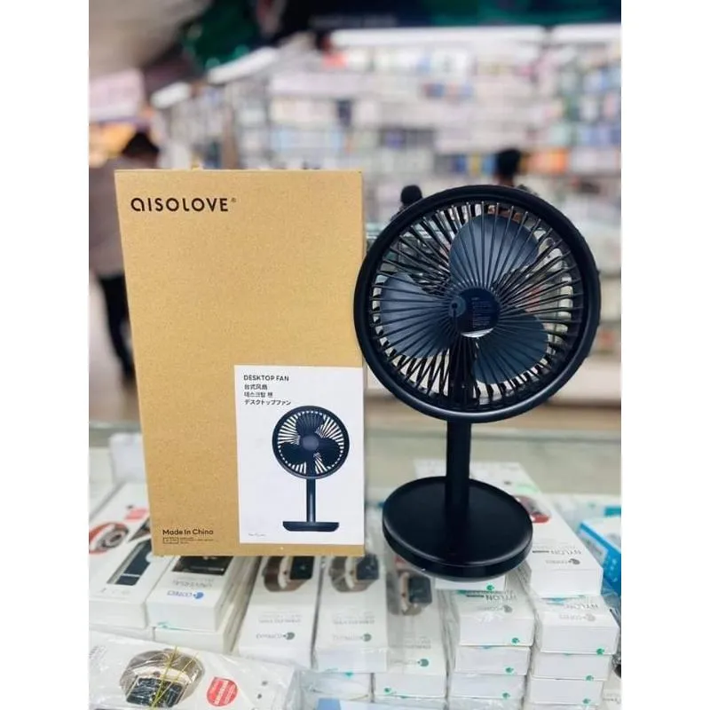 Xiaomi AISOLOVE F5 Pro Rechargeable Fan 4000mAh with Swing & Extendable- Black Color - Image 7