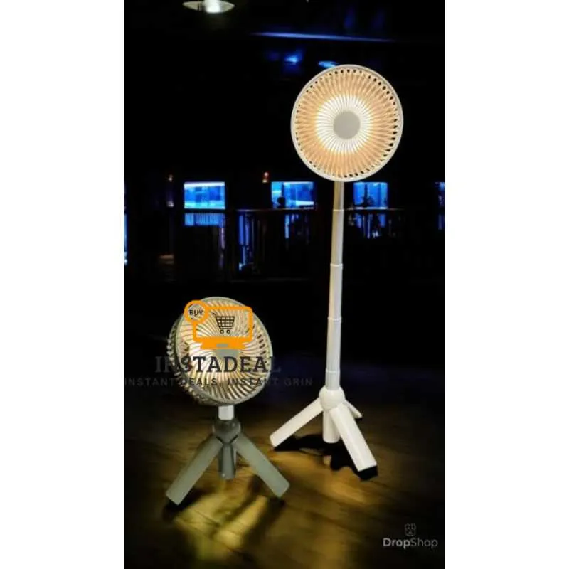 AZEADA PD-F27 Multipurpose Desktop Fan with Tripod Stand – Gray