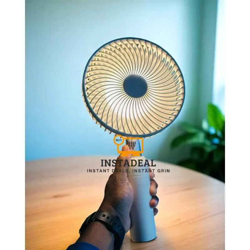 AZEADA PD-F27 Multipurpose Desktop Fan with Tripod Stand – Gray - Image 3