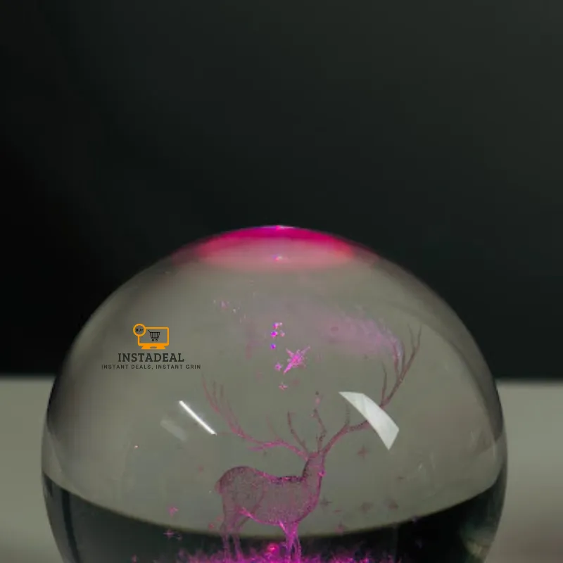3D Crystal Ball – Deer (7 Color Base) - Image 3