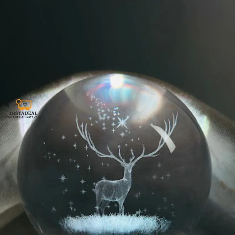 3D Crystal Ball – Deer (7 Color Base) - Image 4