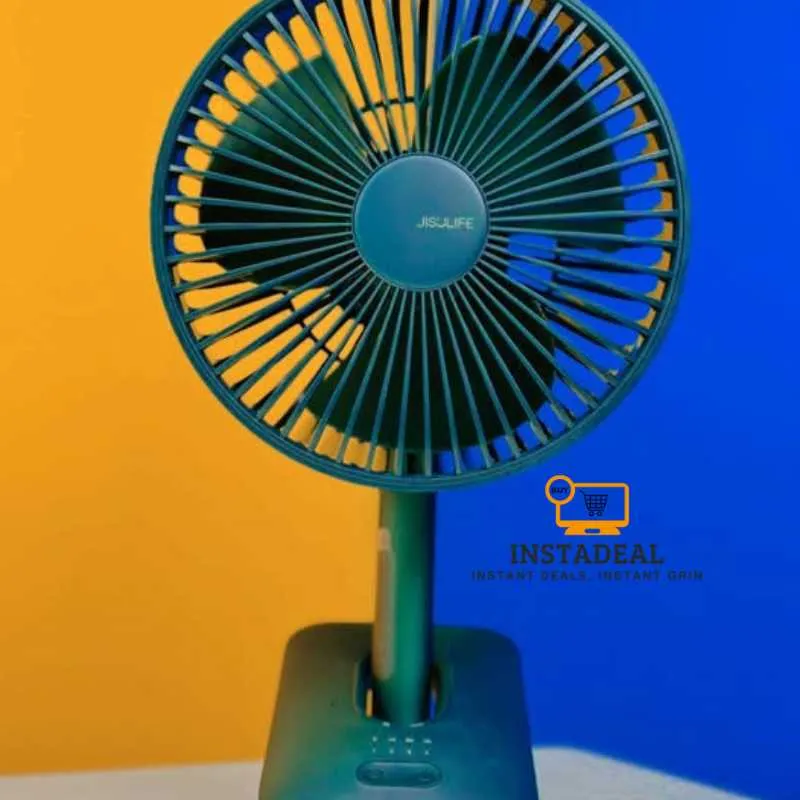 JISULIFE FA13R Rechargeable Clip Fan (8000mAh)- Green Color