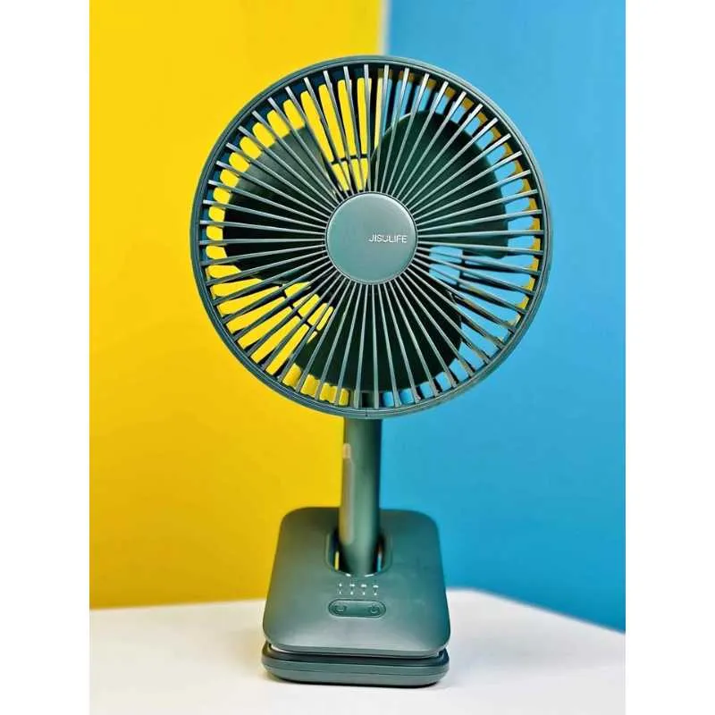 JISULIFE FA13R Rechargeable Clip Fan (8000mAh)- Green Color