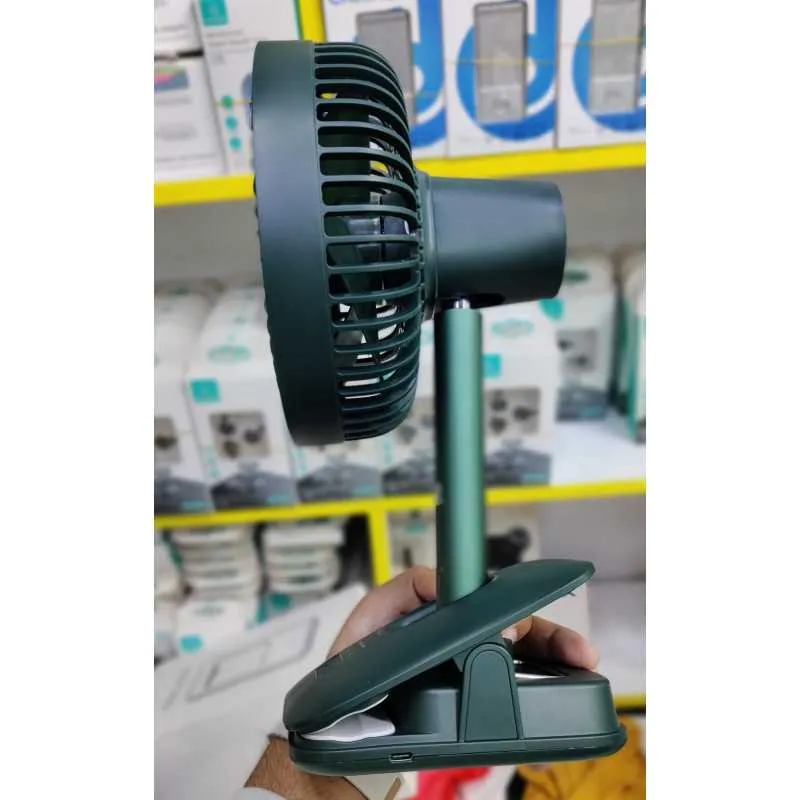 JISULIFE FA13R Rechargeable Clip Fan (8000mAh)- Green Color - Image 5