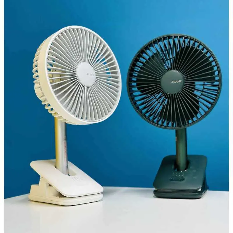 JISULIFE FA13R Rechargeable Clip Fan (8000mAh)- Green Color - Image 6