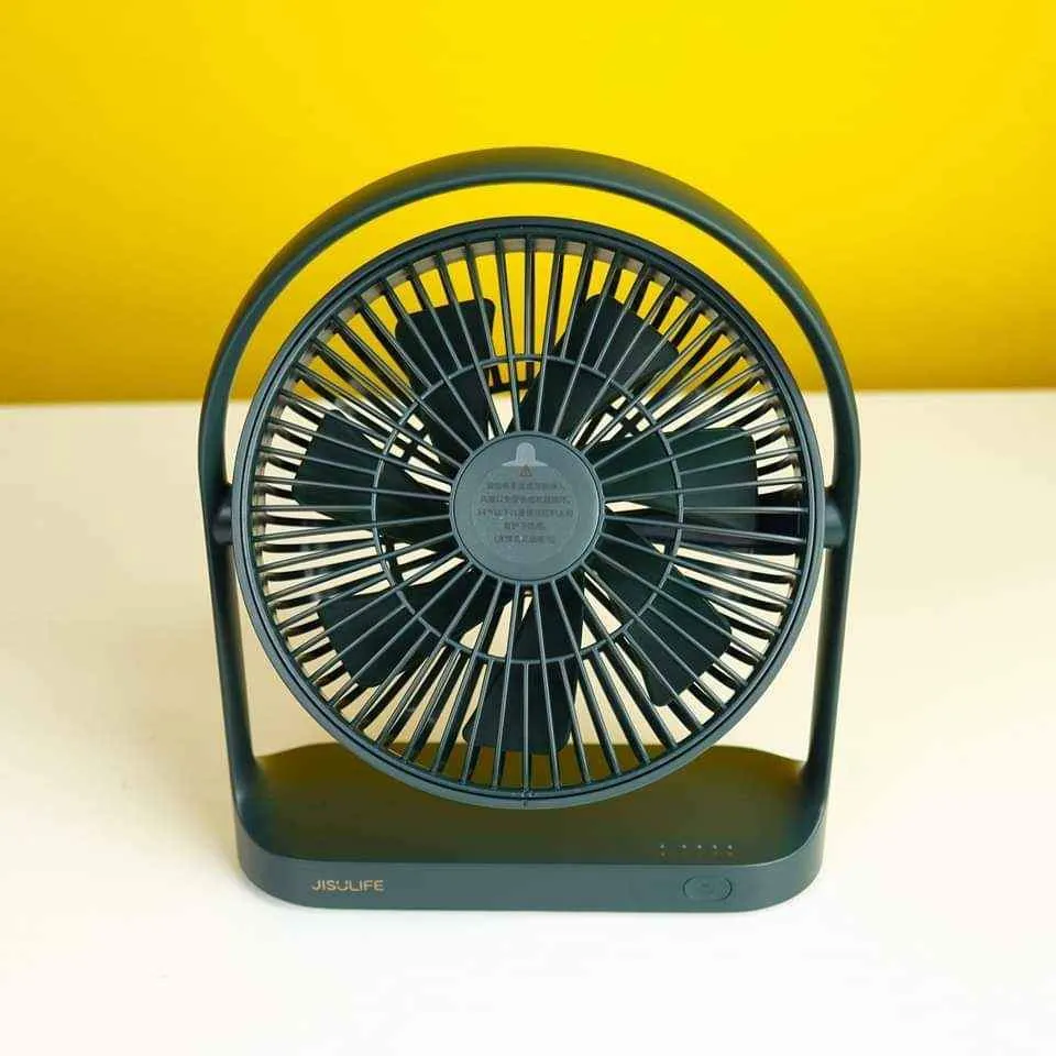 JISULIFE FA19 4000mAH USB Portable Rechargeable Fan – Green - Image 3