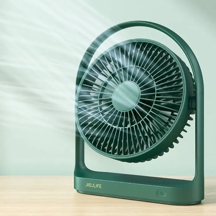 JISULIFE FA19 4000mAH USB Portable Rechargeable Fan – Green - Image 6