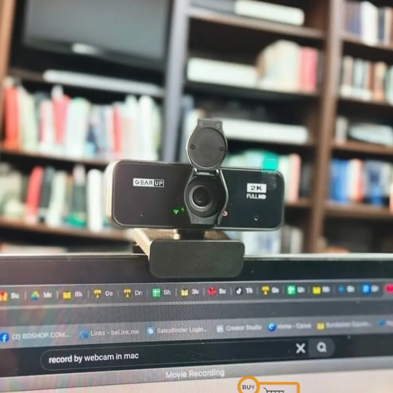 GearUP K450 Webcam- 2K 4.0MP HD USB Webcam with Privacy Cover Plug & Play USB Webcam with Built-in Mic - Image 7