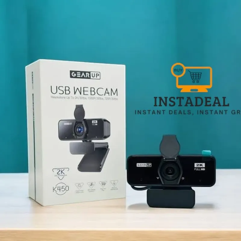 GearUP K450 Webcam- 2K 4.0MP HD USB Webcam with Privacy Cover Plug & Play USB Webcam with Built-in Mic - Image 8