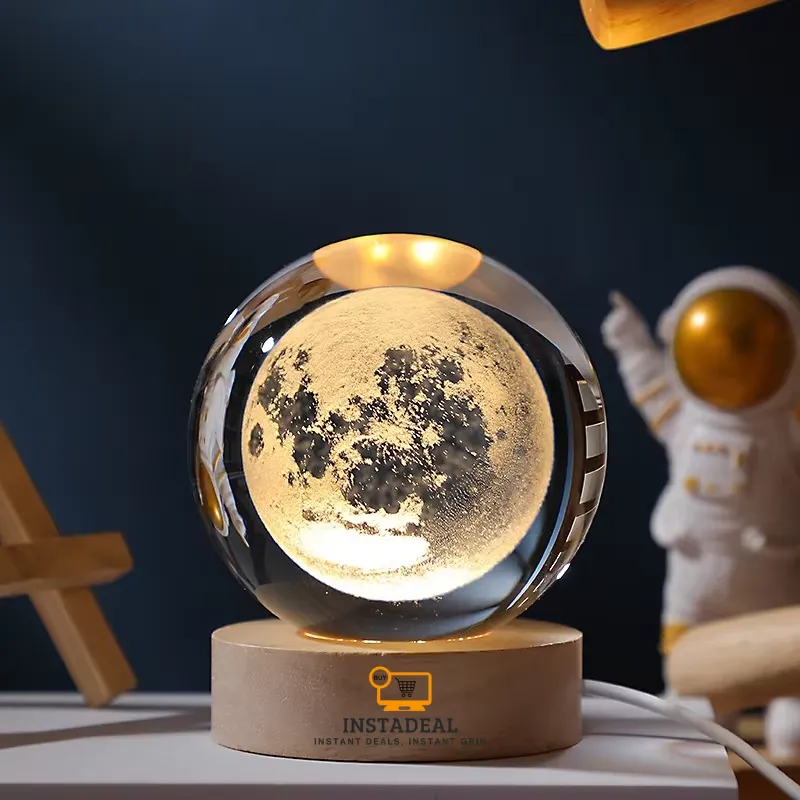 3D Crystal Bal – Moon (1 Color Base)