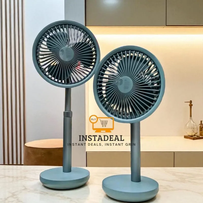 Xiaomi AISOLOVE F5 Pro Rechargeable Fan 4000mAh with Swing & Extendable- Green Color - Image 4