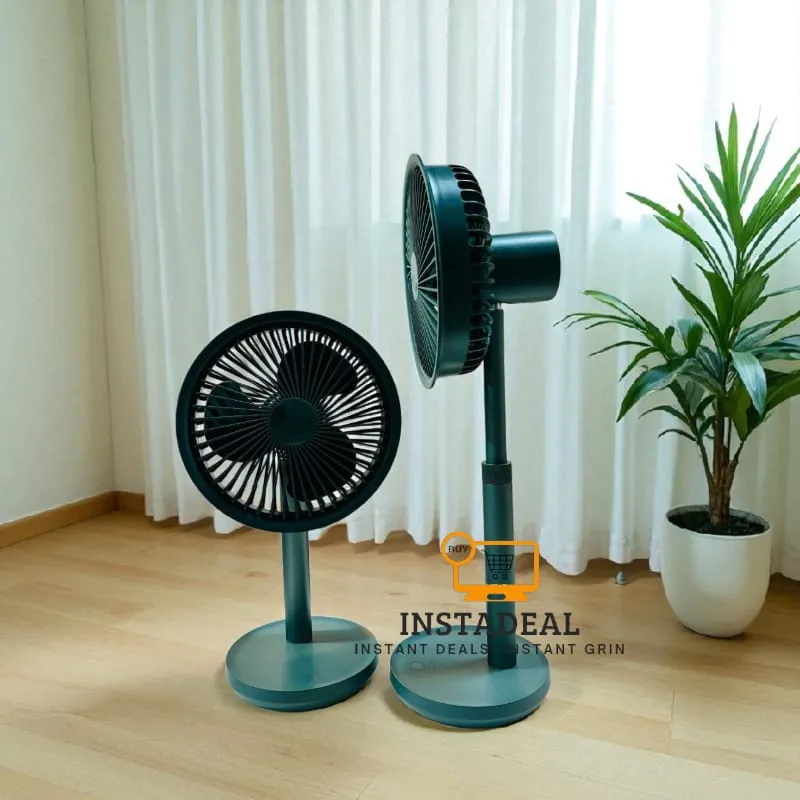 Xiaomi AISOLOVE F5 Pro Rechargeable Fan 4000mAh with Swing & Extendable- Green Color - Image 9