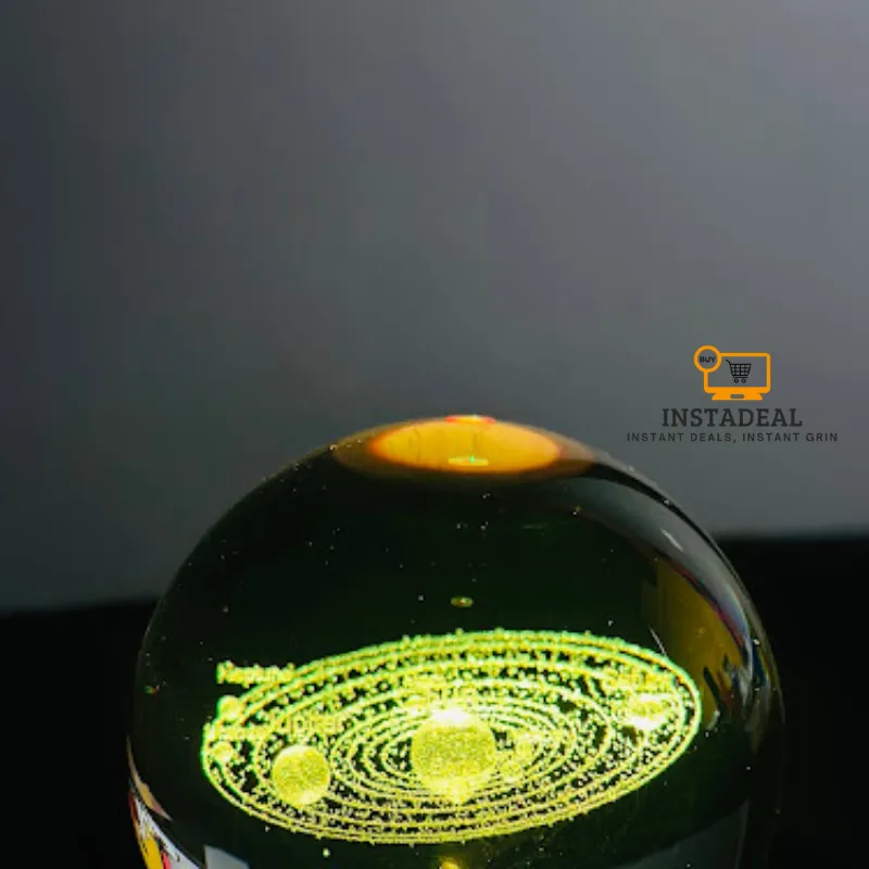 3D Crystal Ball-Solar System With Stars (7 Color Base) - Image 4