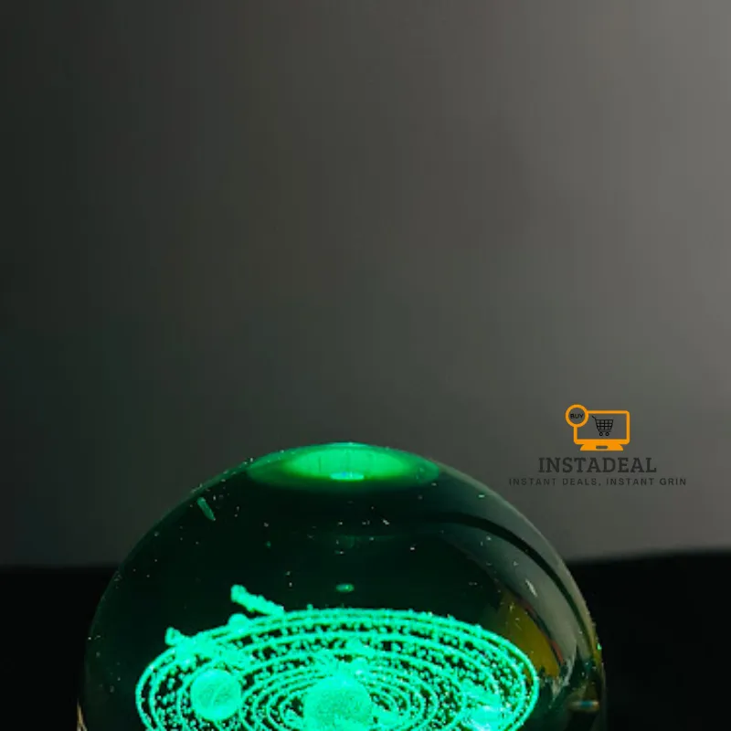 3D Crystal Ball-Solar System With Stars (7 Color Base) - Image 5