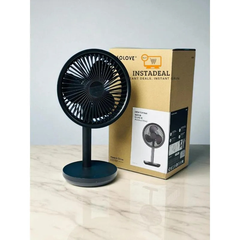 Xiaomi AISOLOVE F5 4000mAh Rechargeable Desk Fan – Black Color