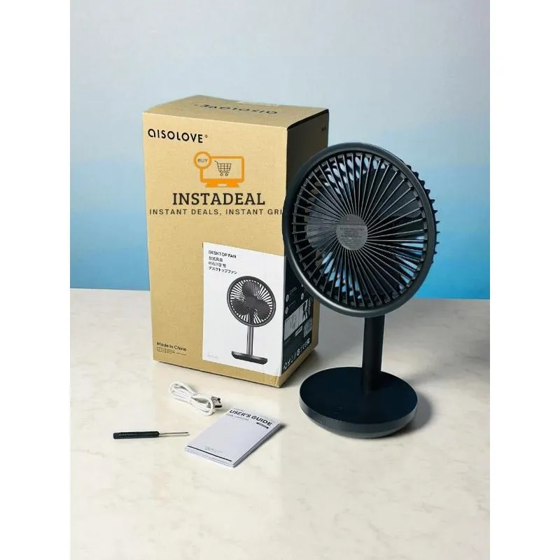 Xiaomi AISOLOVE F5 4000mAh Rechargeable Desk Fan – Black Color - Image 8