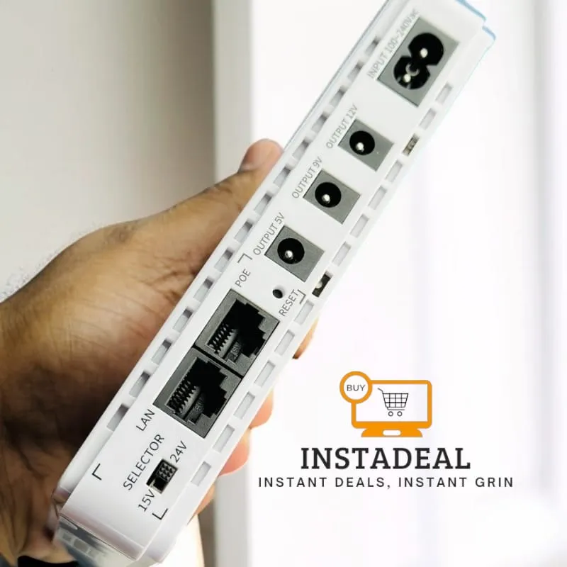 SKE POE 432P Mini DC UPS 25Watt 5v 9v 12v & PoE support 15/24v – 10400MAH - Image 5