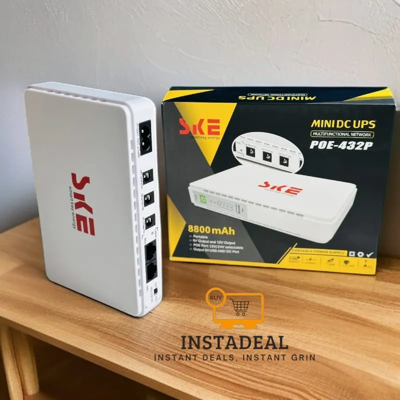 SKE POE 432P Mini DC UPS 25Watt 5v 9v 12v & PoE support 15/24v – 10400MAH - Image 8