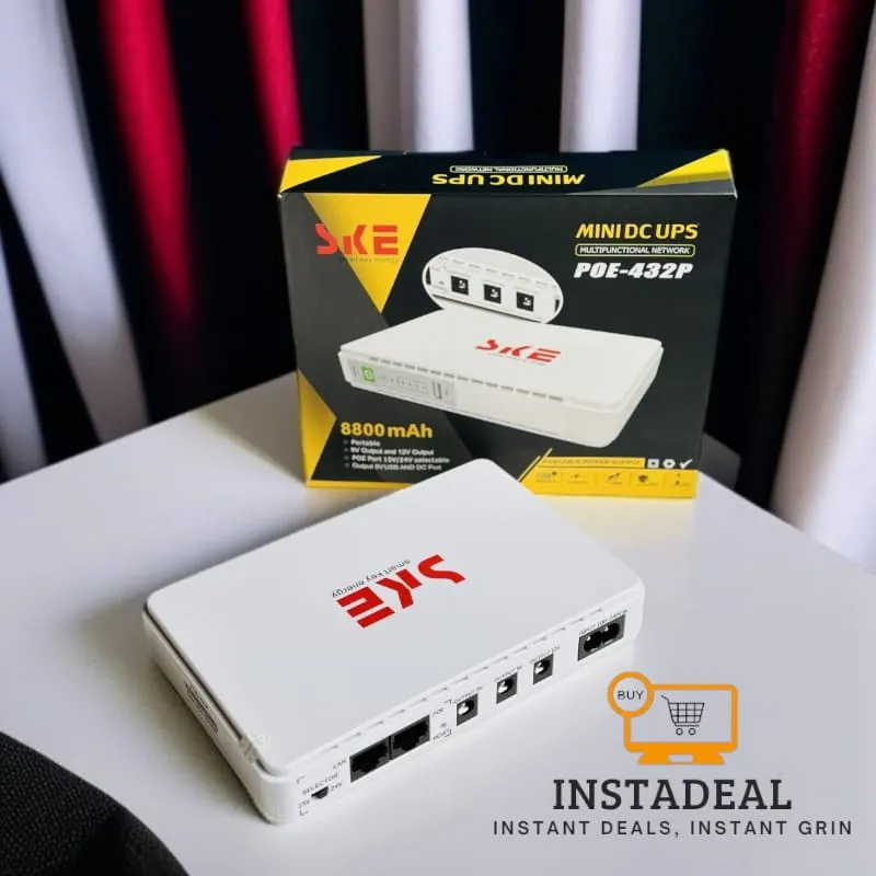SKE POE 432P Mini DC UPS 25Watt 5v 9v 12v & PoE support 15/24v – 10400MAH - Image 9