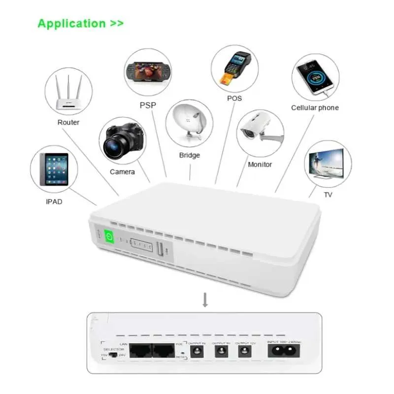 SKE POE 432P Mini DC UPS 25Watt 5v 9v 12v & PoE support 15/24v – 10400MAH - Image 10