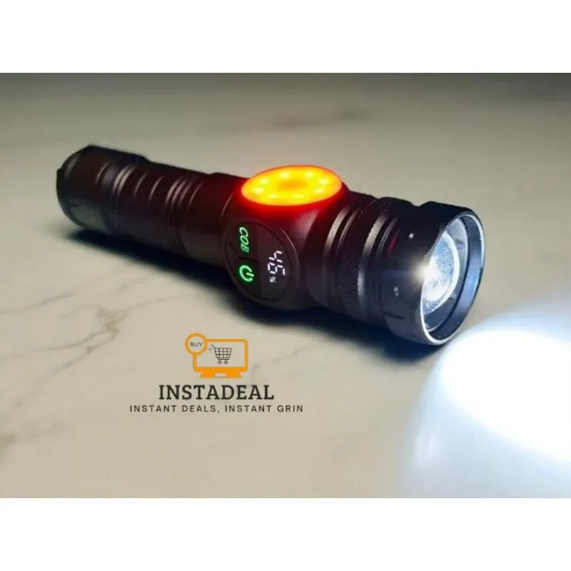 GearUP K60 Rechargeable Flashlight 10W COB + LED Torchlight