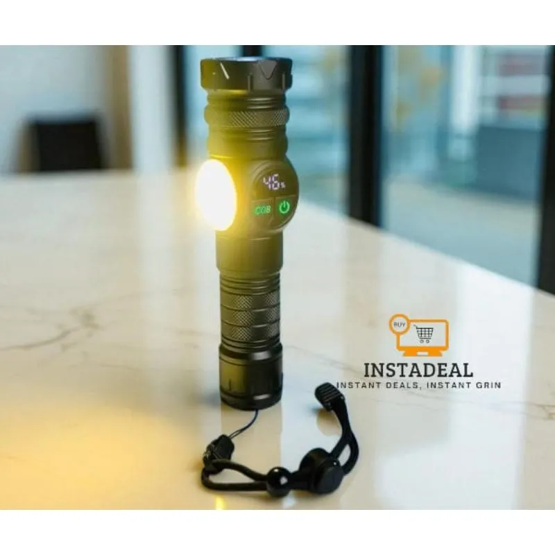 GearUP K60 Rechargeable Flashlight 10W COB + LED Torchlight