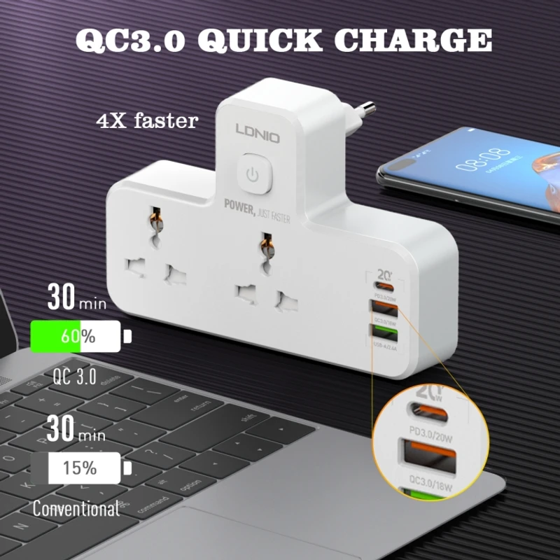 LDNIO SC2311 2500W Power Strip