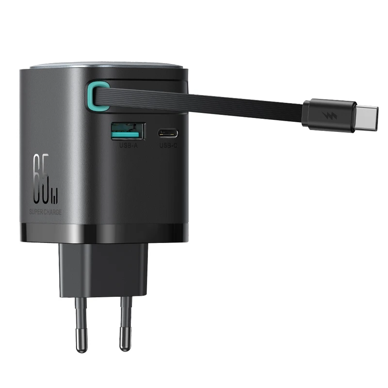 Joyroom JR-TCL02 GaN 65W Charger with Retractable Cable