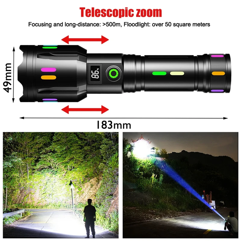 USB Rechargeable Powerful Tactical Torch - Image 5