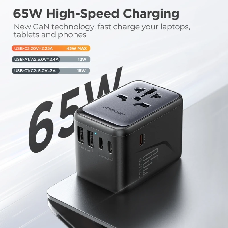 JOYROOM JR-TCW02 65W Universal Travel Adapter