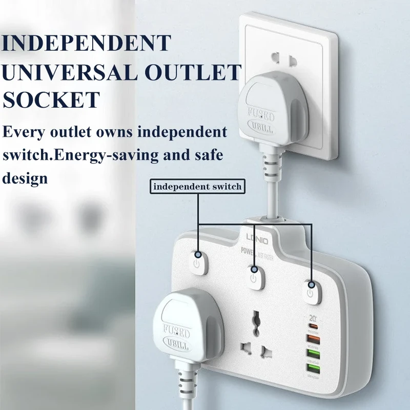 LDNIO SC2413 2500W PD20W Power Strip