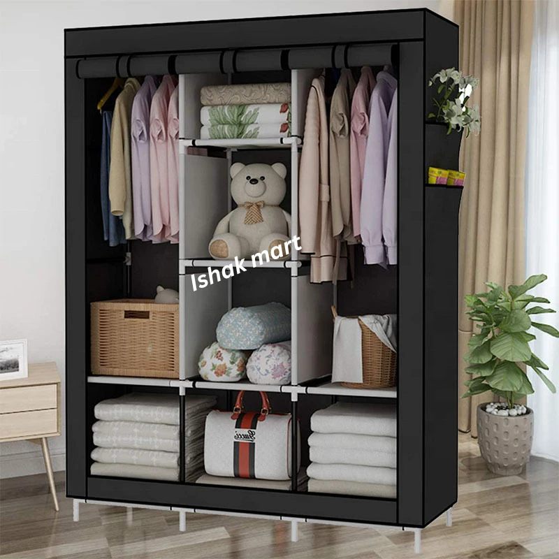 Cloth & storage wardrobe for Home And office (Black) - Image 1