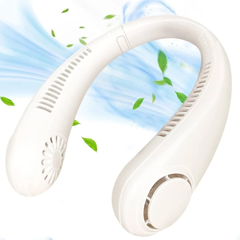 USB Rechargeable Portable Mini Bladeless Neck Fan Neck Cooler-ডেলিভারী চার্জ ফ্রী - Image 3