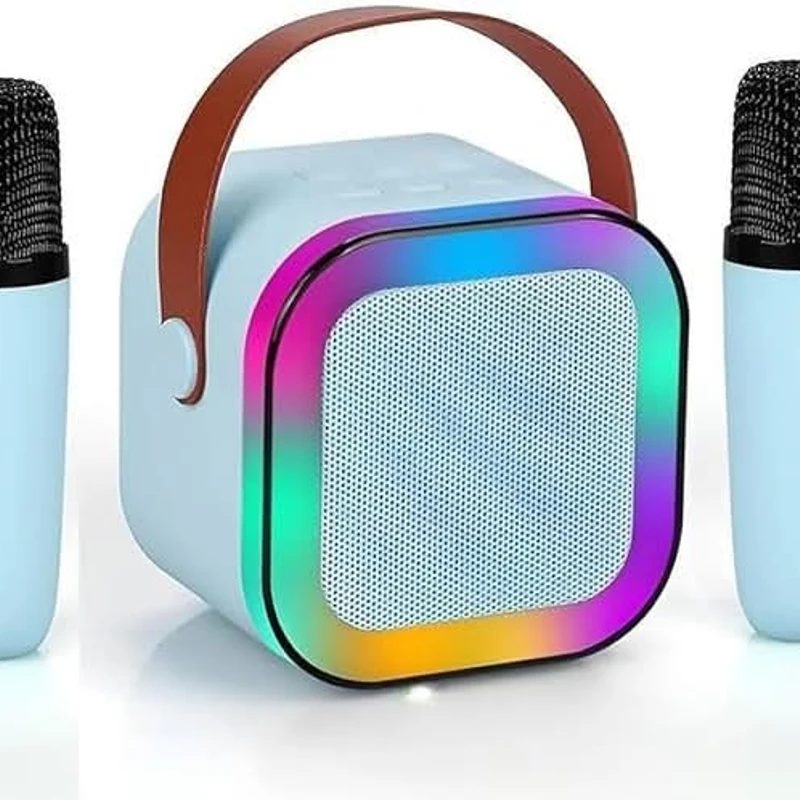 K12 Wireless Karaoke Mic Speaker With RGB LED Light for Kids (P-1135) ডেলিভারী চার্জ ফ্রী - Image 3